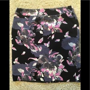 Ann Taylor multi color floral pencil skirt